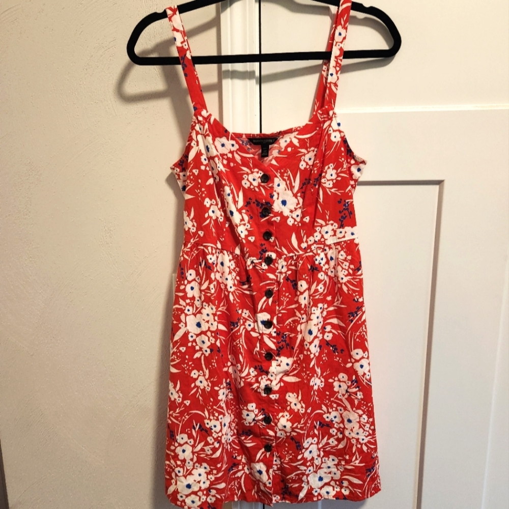 Banana Republic Red Floral Sun Dress